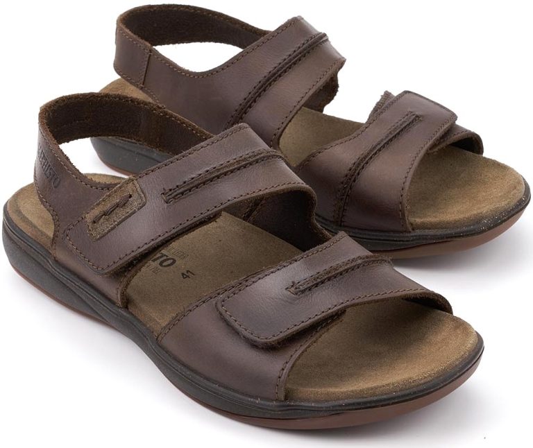 Mephisto SAGUN Heren Sandaal - Donkerbruin Leer